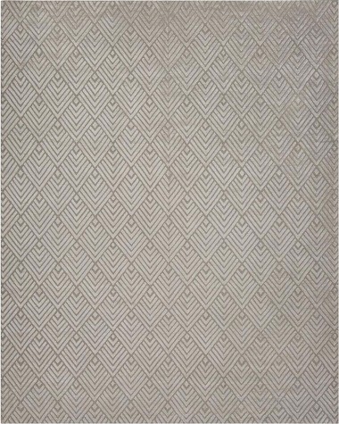 Silk Road | Laila | 19122513: Silver area rug Modern/Transitional Silver Wool Area Rug: Silk Road Laila 19122513 (Handmade Area Rug)