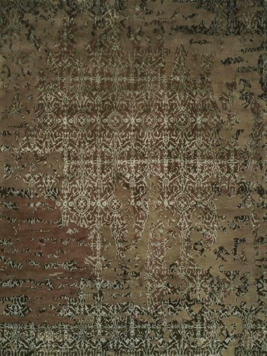 Regal | Mano Destra | 1813463: Brown/Multi area rug Transitional Brown Wool Area Rug: Regal Mano Destra 1813463: Brown/Multi (Hand-Tufted Area Rug)