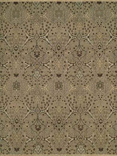 Transitional/Bohemian Beige/Tan Wool Area Rug: Regal Sri Lanka 1819252: Beige (Handmade Area Rug)