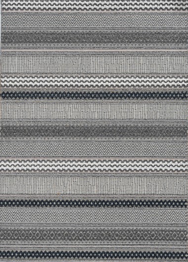 Modern/Bohemian/Indoor-Outdoor Brown Area Rug: Madison Terrarium 13204576: Taupe (Power-Loomed Area Rug)