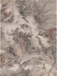 Madison | Aurelia | 1316027: Grey/Brick area rug Modern Grey/Silver Wool Area Rug: Madison Aurelia 1316027: Grey/Brick (Hand-Tufted Area Rug)