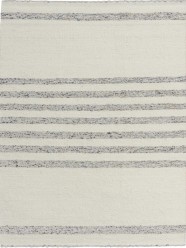 Modern/Bohemian White/Ivory Wool Area Rug: Madison Dacota 1348052: Ivory/Grey (Hand-Woven Area Rug)