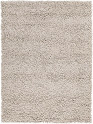 Modern/Shag Beige/Tan Wool Area Rug: West Lake Eve 2352068: Beige/Ivory (Handmade Area Rug)