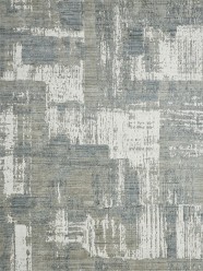 Transitional/Modern Grey/Silver Wool Area Rug: Regal Estelle 185655: Grey/White (Handmade Area Rug)