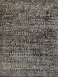 Modern/Transitional Grey/Silver Wool Area Rug: Mafi Signature Husk HUK-119 (Hand-Knotted Area Rug)