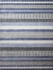 Bohemian Light Blue Wool Area Rug: Summit Terlago 192062: Light Blue (Hand-Knotted Area Rug)