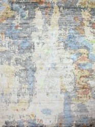 Transitional/Modern Multi Area Rug: Summit Cassandra 19342: Multi (Hand-Knotted Area Rug)