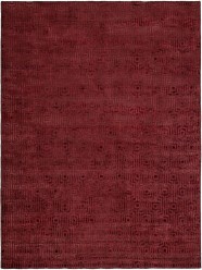 Modern/Transitional Burgundy Wool Area Rug: Silk Road Laila 19129203 (Handmade Area Rug)