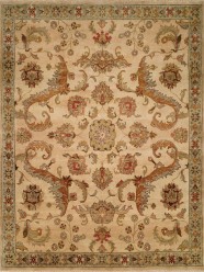 Transitional Beige/Tan Wool Area Rug: Regal Modern Relic 1813465: Beige (Hand-Knotted Area Rug)