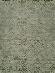 Modern Grey/Silver Wool Area Rug: Regal Oracle 1815177: Slate (Hand-Knotted Area Rug)
