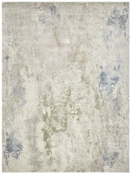 Modern/Transitional Blue/Navy Wool Area Rug: Regal Pacific View 1816169: Blue/Tan (Hand-Knotted Area Rug)