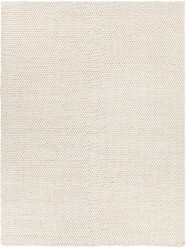 Modern/Shag White/Ivory Wool Area Rug: West Lake Quincy 23170092: Ivory (Handmade Area Rug)