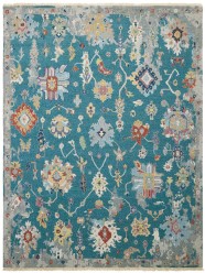 Regal | Skyward | 1819281: Teal/Multi area rug Transitional/Traditional Blue/Navy Wool Area Rug: Regal Skyward 1819281: Teal/Multi (Handmade Area Rug)