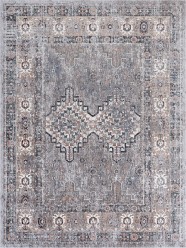 Traditional/Transitional Grey/Silver Area Rug: Regal Smolder 1819287: Vintage Grey (Power-Loomed Area Rug)