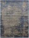 Transitional/Modern Blue/Navy Wool Area Rug: Regal Erasure 185763: Blue/Brown (Hand-Knotted Area Rug)
