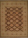 Regal | Sudan | 1819322: Brown/Green area rug Traditional/Bohemian Brown Wool Area Rug: Regal Sudan 1819322: Brown/Green (Handmade Area Rug)