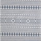 Modern/Bohemian/Indoor-Outdoor White/Ivory Area Rug: Madison Providence 13166775: Ivory/Blue (Power-Loomed Area Rug)