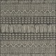 Modern/Bohemian/Indoor-Outdoor Charcoal/Black Area Rug: Madison Providence 13161675: Charcoal (Power-Loomed Area Rug)